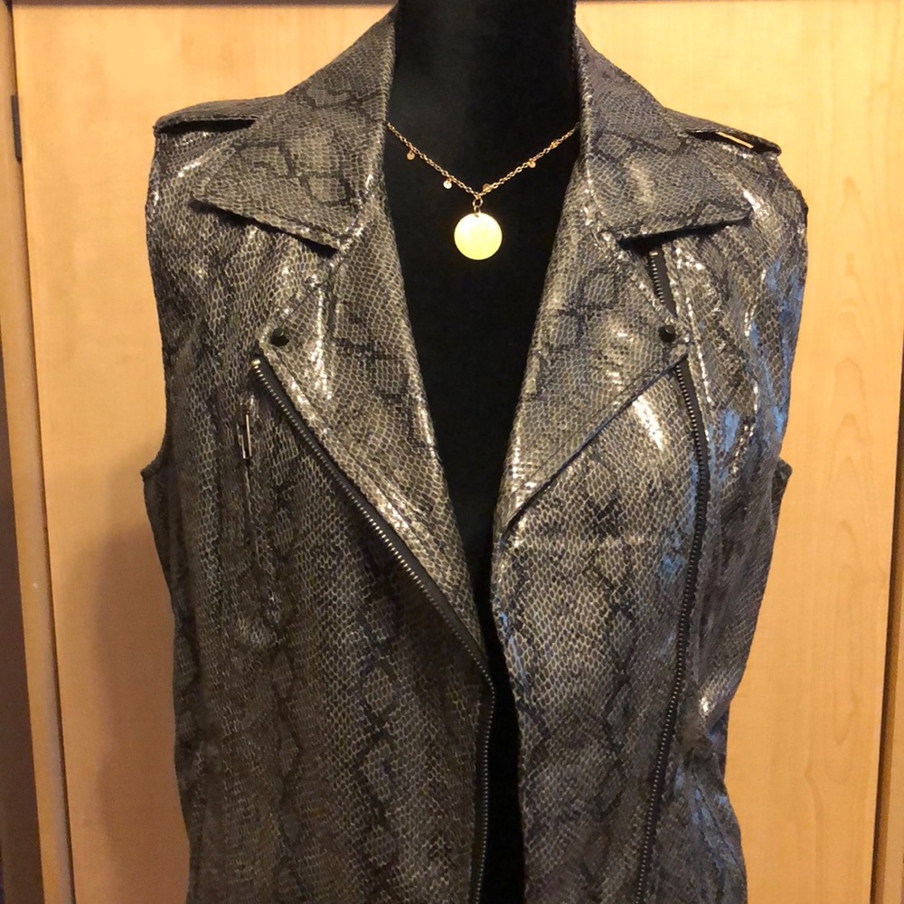 Faux Snake Skin Vest